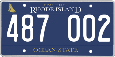 RI license plate 487002