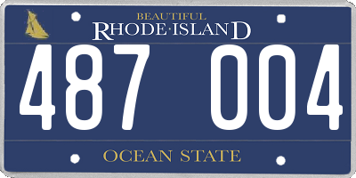 RI license plate 487004