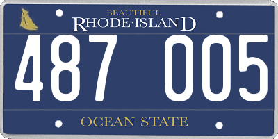 RI license plate 487005