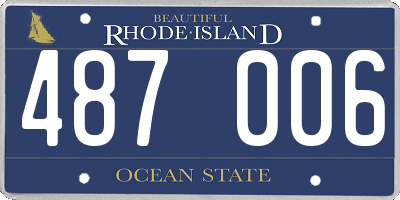 RI license plate 487006