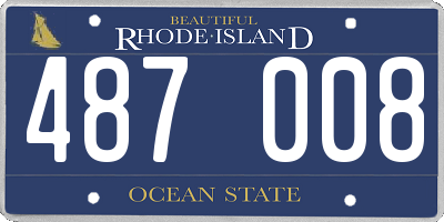 RI license plate 487008