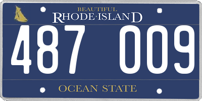 RI license plate 487009
