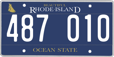 RI license plate 487010