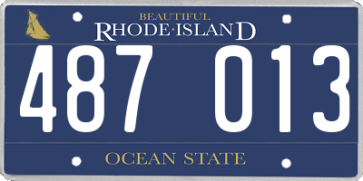 RI license plate 487013