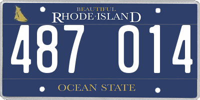 RI license plate 487014