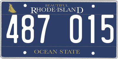 RI license plate 487015