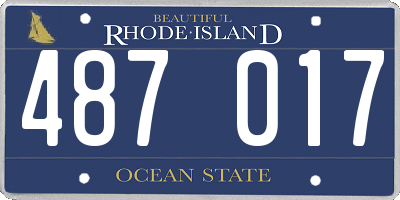 RI license plate 487017