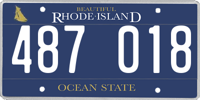 RI license plate 487018