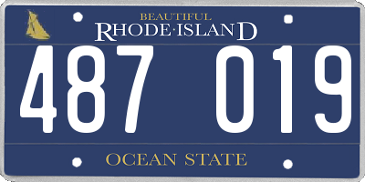 RI license plate 487019