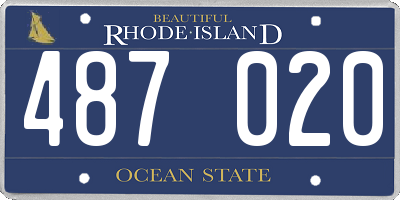 RI license plate 487020