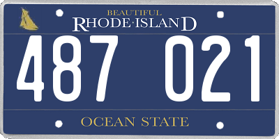 RI license plate 487021
