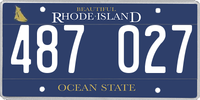 RI license plate 487027