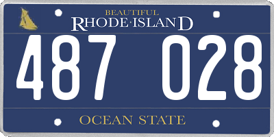 RI license plate 487028