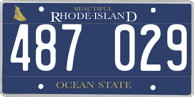 RI license plate 487029
