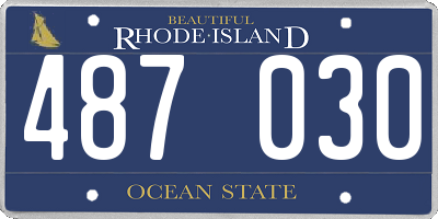 RI license plate 487030