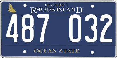 RI license plate 487032
