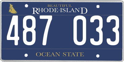 RI license plate 487033