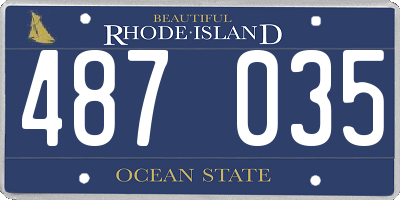 RI license plate 487035