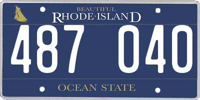RI license plate 487040