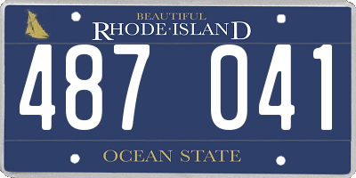 RI license plate 487041