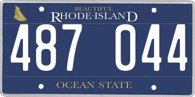 RI license plate 487044