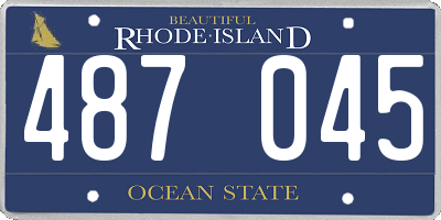 RI license plate 487045