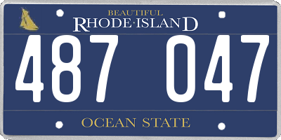 RI license plate 487047