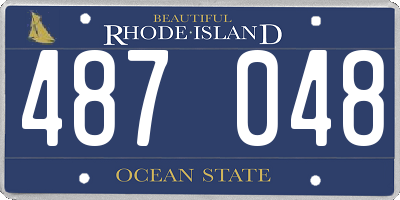 RI license plate 487048