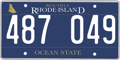 RI license plate 487049