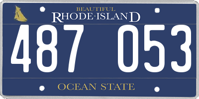 RI license plate 487053