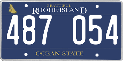 RI license plate 487054