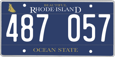 RI license plate 487057