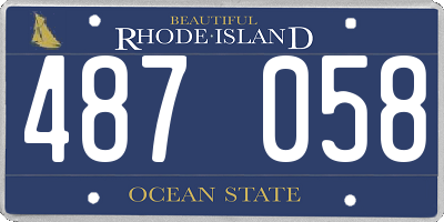 RI license plate 487058