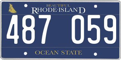RI license plate 487059