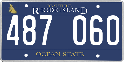 RI license plate 487060
