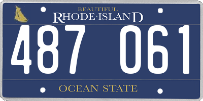 RI license plate 487061