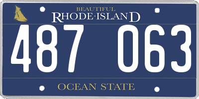 RI license plate 487063
