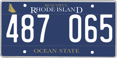 RI license plate 487065