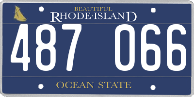 RI license plate 487066