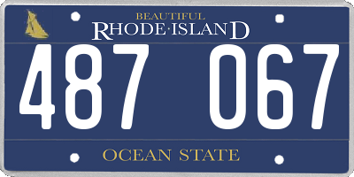 RI license plate 487067