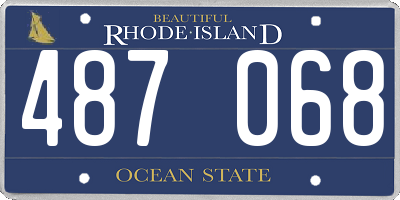 RI license plate 487068