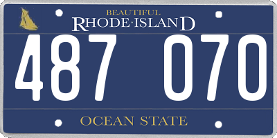 RI license plate 487070