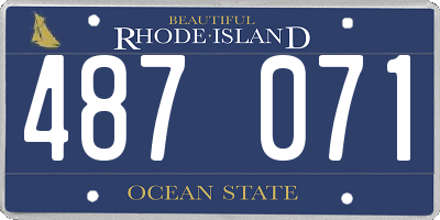 RI license plate 487071