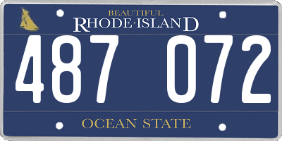 RI license plate 487072