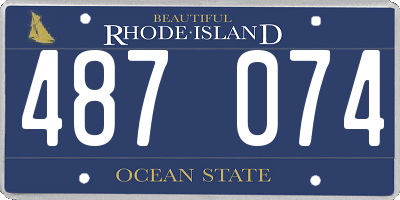 RI license plate 487074