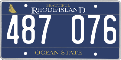 RI license plate 487076