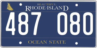 RI license plate 487080