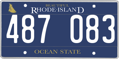 RI license plate 487083