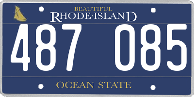 RI license plate 487085