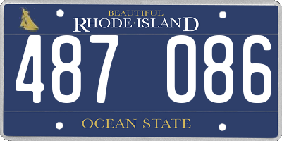 RI license plate 487086